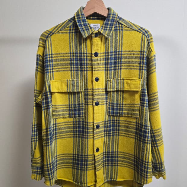 coen 코튼 레이온 체크 셔츠 