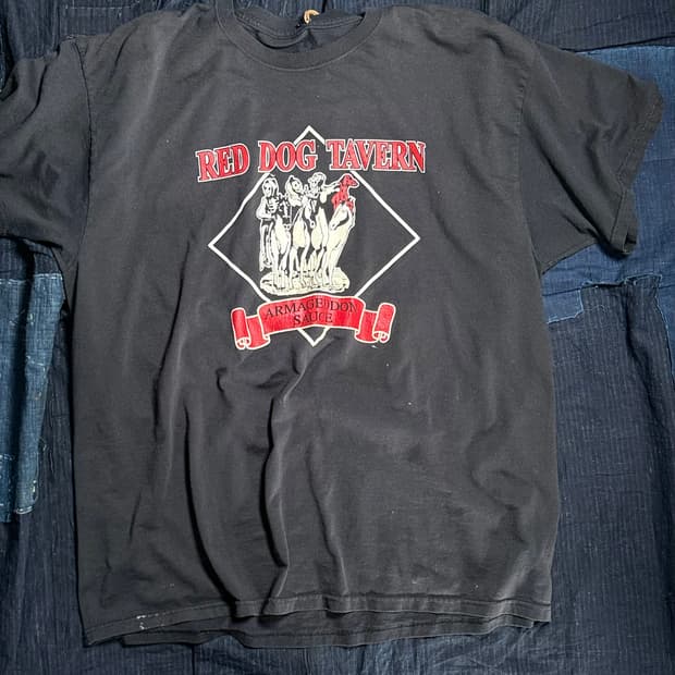 90-00‘s 프룻오브더룸 도그 타번 그래픽 티셔츠 2XL