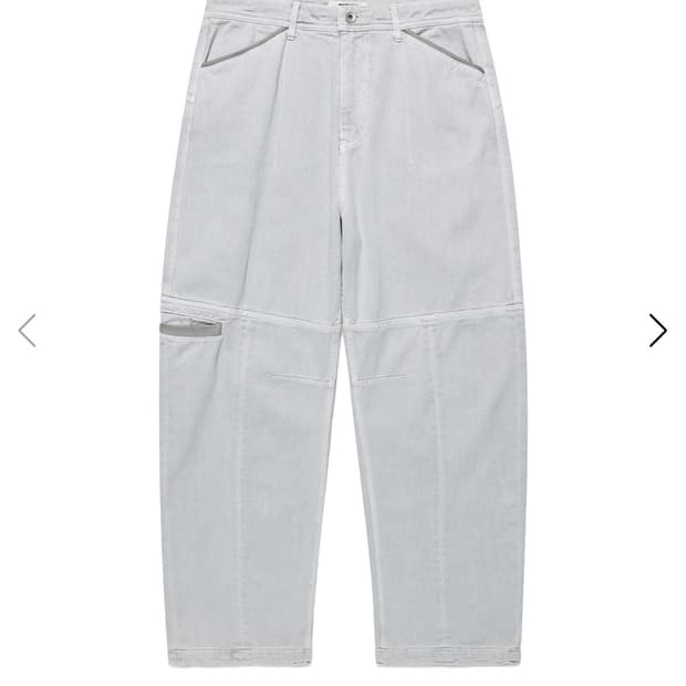 Side Pocket Curved Pants (Light Grey)