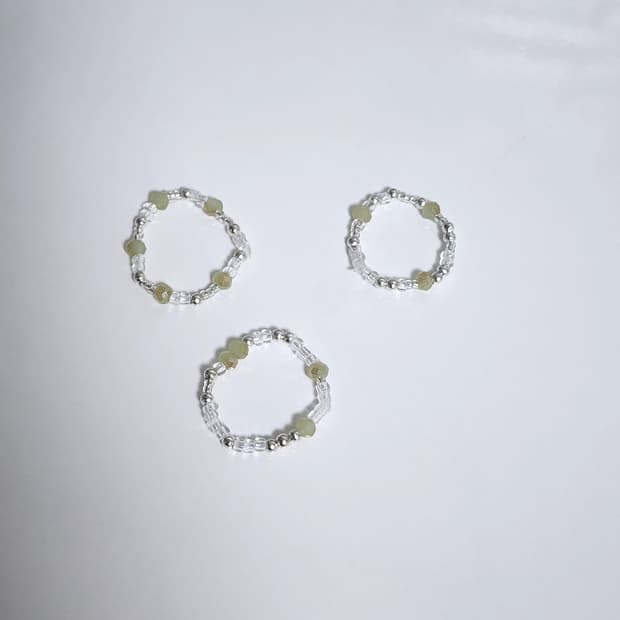 데일리 비즈 반지 세트🍈💚