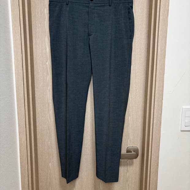 타임옴므 더젠틀 스트레이트핏 슬랙스86(34")/스모크그린