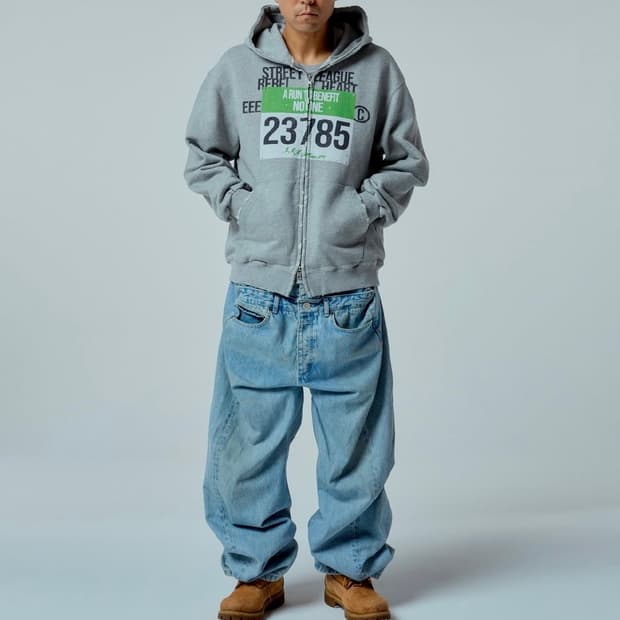 이알 데미지 후드집업