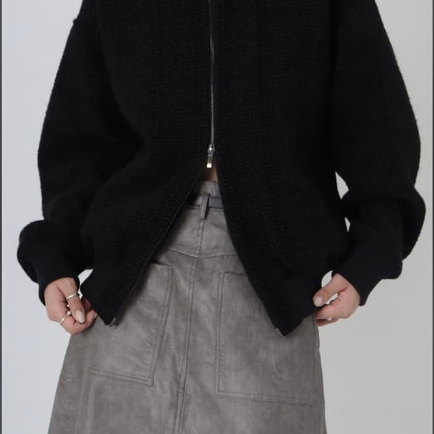 트리밍버드 트위드 블루종 블랙