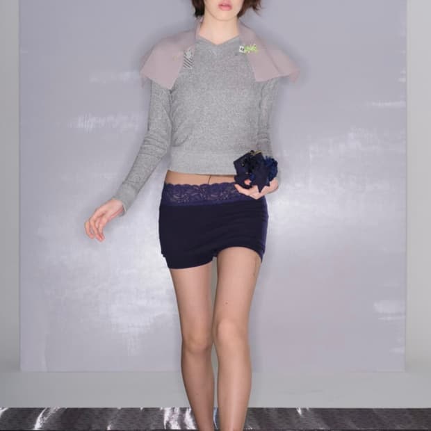 [Chiyagi] Baby lace skirt blue lace