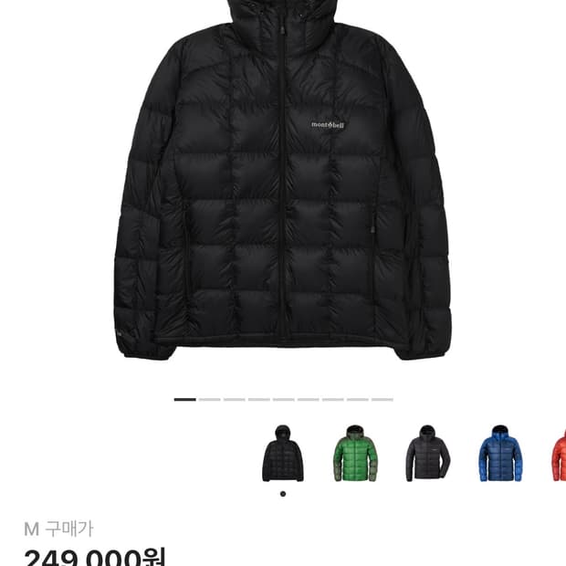 몽벨 슈페리어 다운 파카 블랙 패딩