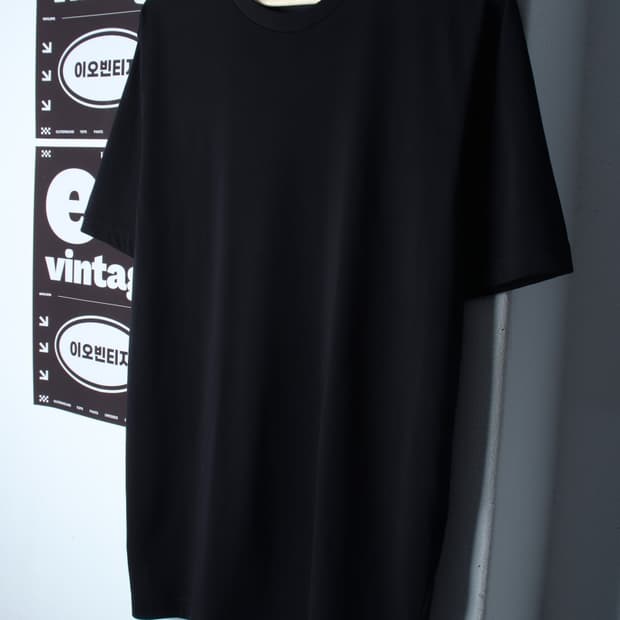 (M-XL) 무신사 스탠다드 반팔 티셔츠 무지 블랙 기본-H35646