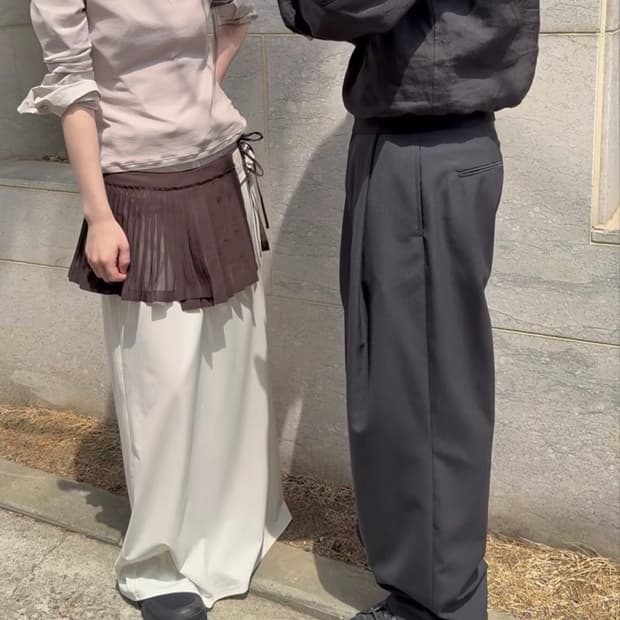아모멘토 플리츠스커트 