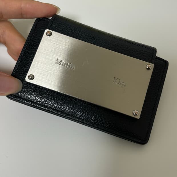 마뗑킴 아코디언 카드지갑 블랙