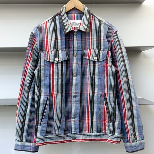 빅빌 투포켓 체크드 트러커 자켓