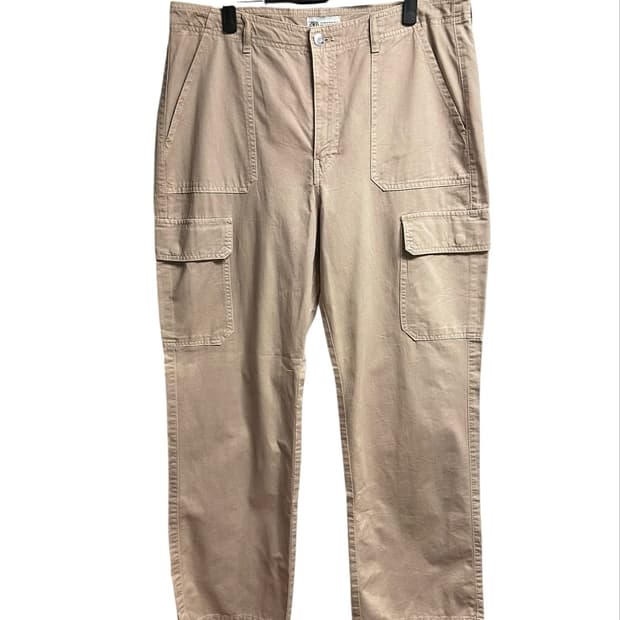 (새상품)자라 퍼티그 와이드 카고팬츠 36size