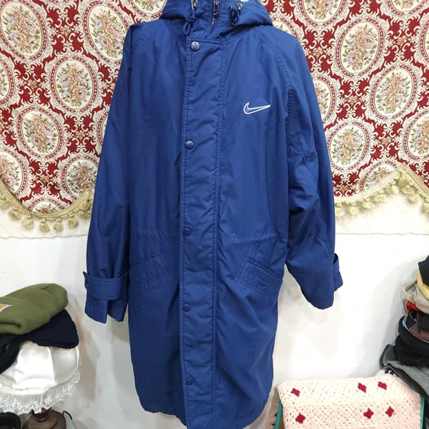 나이키 90s 빅스우시 양털 롱패딩 점퍼

