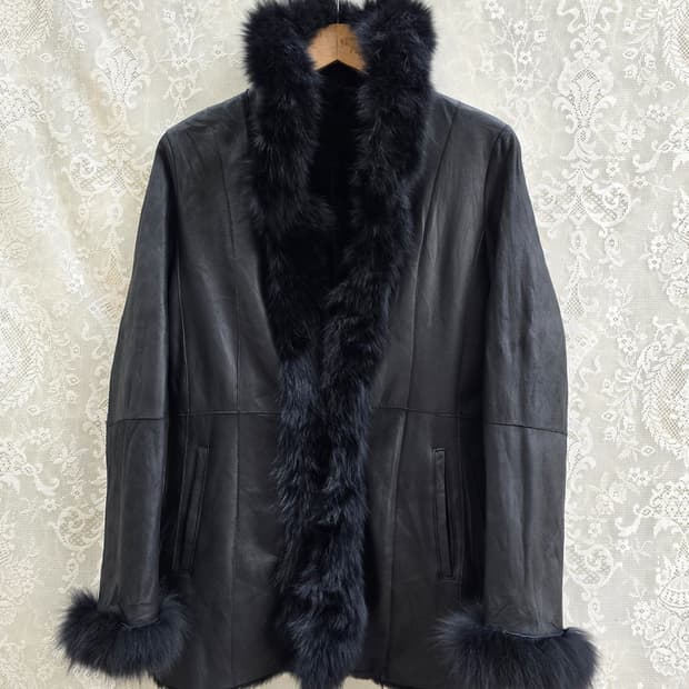 천연 양가죽 무스탕 & 폭스퍼 자켓