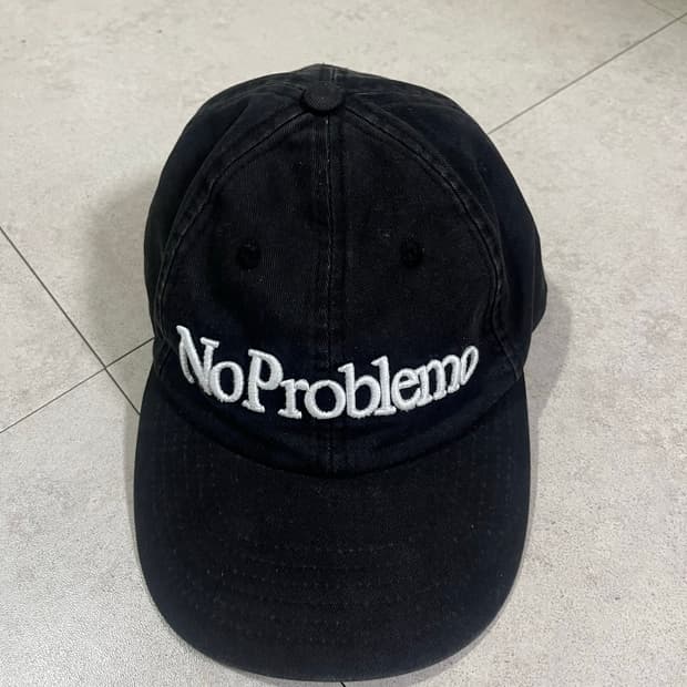 Aries NoProblem 검정색 볼캡 모자