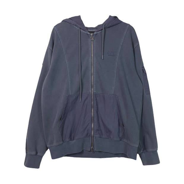 UFC 테크 패치 믹스 집업 후드 그레이블루 L