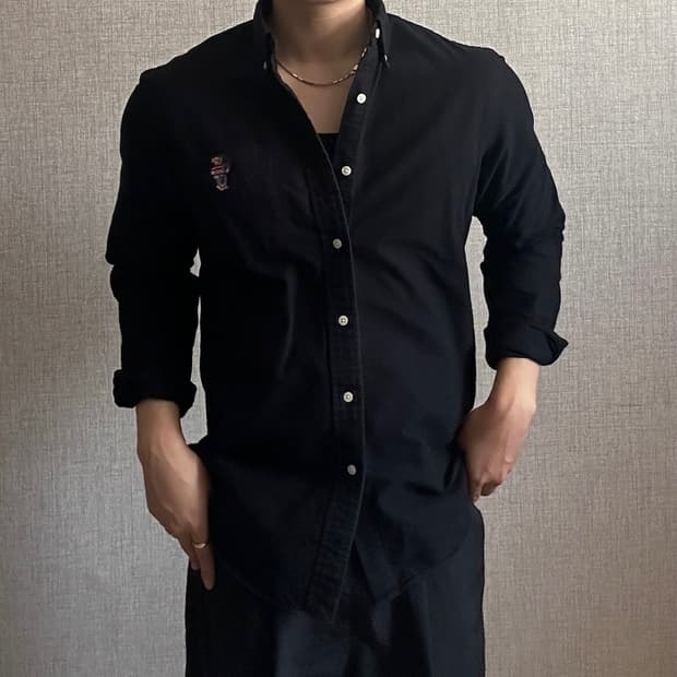 폴로 랄프로렌 베어 옥스포드 블랙 셔츠