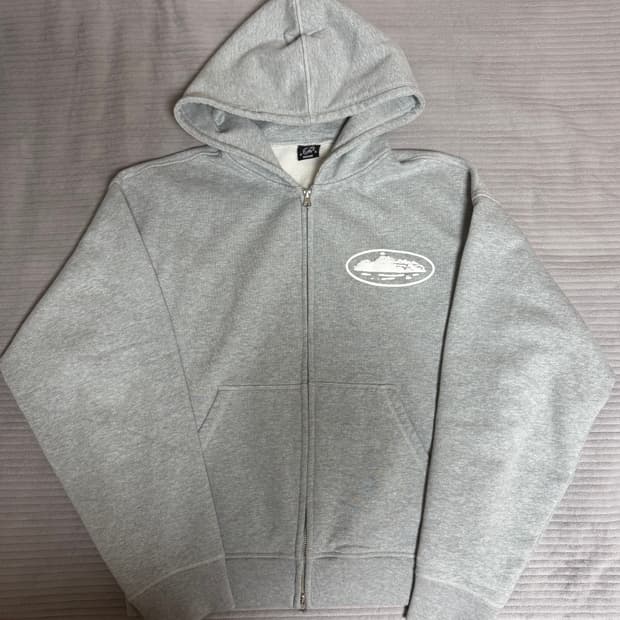 (M) 코르테이즈 아일랜드 퍼프 프린트 후드집업