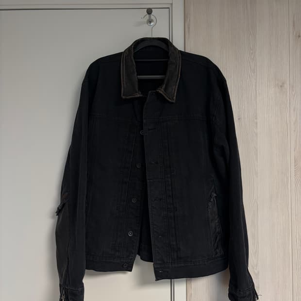 xlim 데님 자켓 블랙