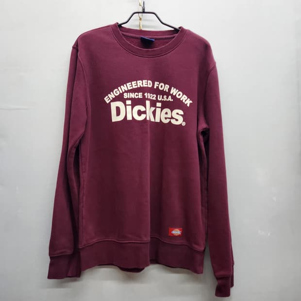 디키즈 버건디 빅프린팅 맨투맨 L