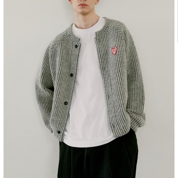 더마티 남성 하트 와펜가디건/M