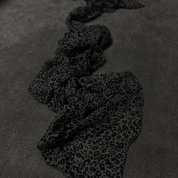 Vintage vkei punk mood leopard scarf