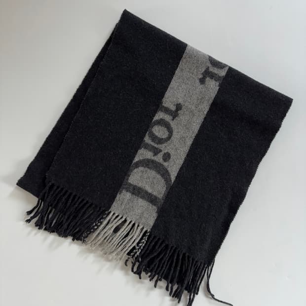 Dior 크리스찬 디올 메리노울 캐시미어 로고 머플러