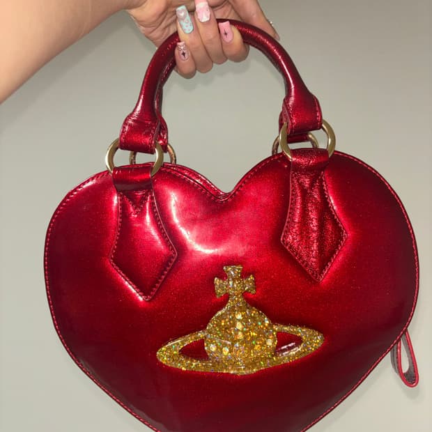 비비안웨스트우드 하트 레드 챈서리백 orb 빈티지