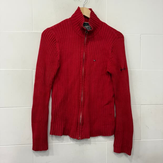 게스 크롭 니트집업