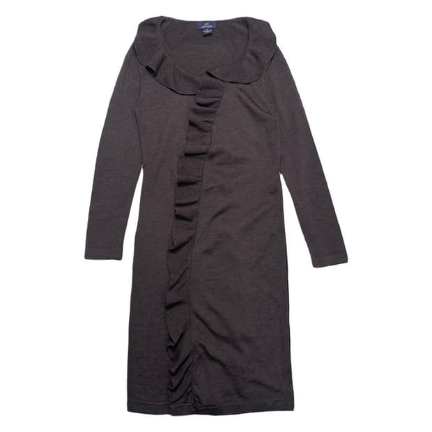 BROOKS BROTHERS 346 메리노 울 가디건 브라운 XS