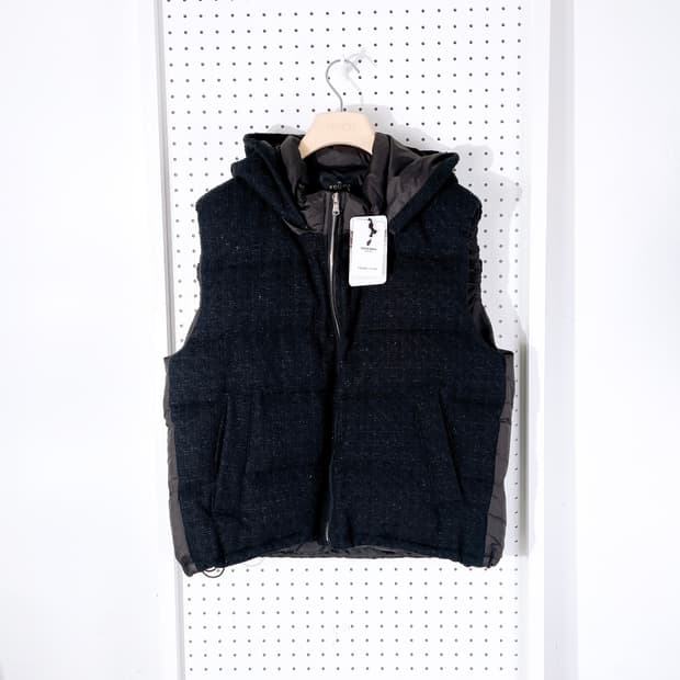 (정품/새상품) 폼 스튜디오 여성 블랙 구스 조끼 후드 점퍼