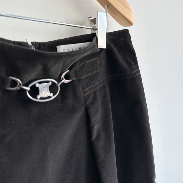 CELINE PENDANT CORDUROY MID SKIRT