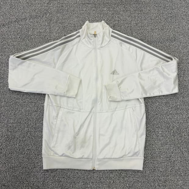 L 아디다스 화이트실버 져지 0130H1