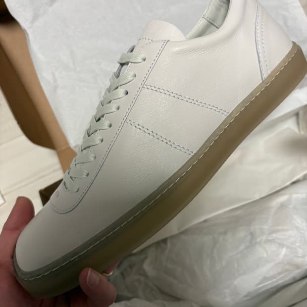 [40]르메르 리놀륨 베이직 레이스업 트레이너 클레이 화이트