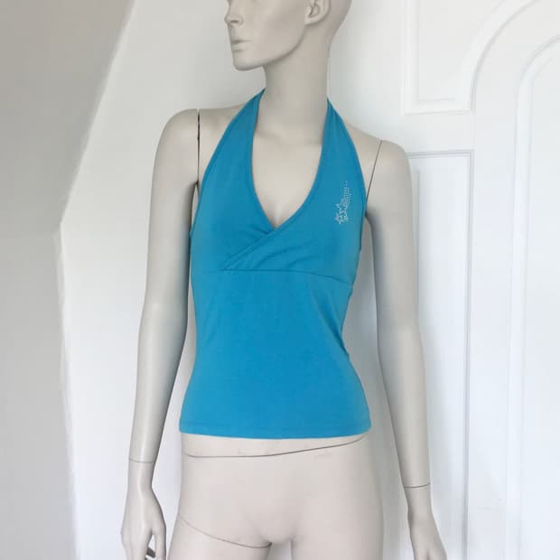 USA Made Crystal Detail Halter Top