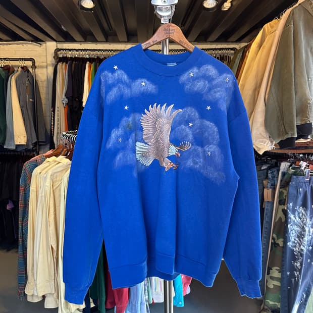 90s Jerzees 50/50 프린팅 스웻셔츠 