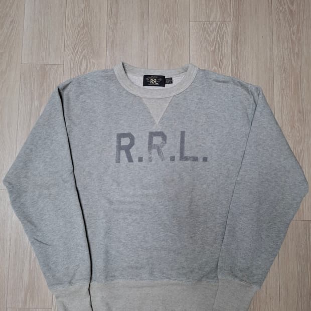 M RRL 더블알엘 로고 회색 맨투맨 티셔츠