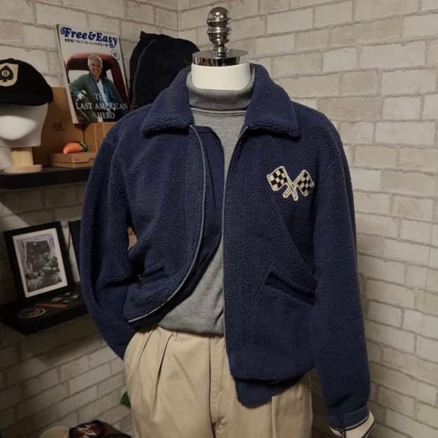 rrl 플래그 후리스 플리스 m