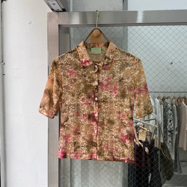 ARIES Lace Floral Polo Shirt