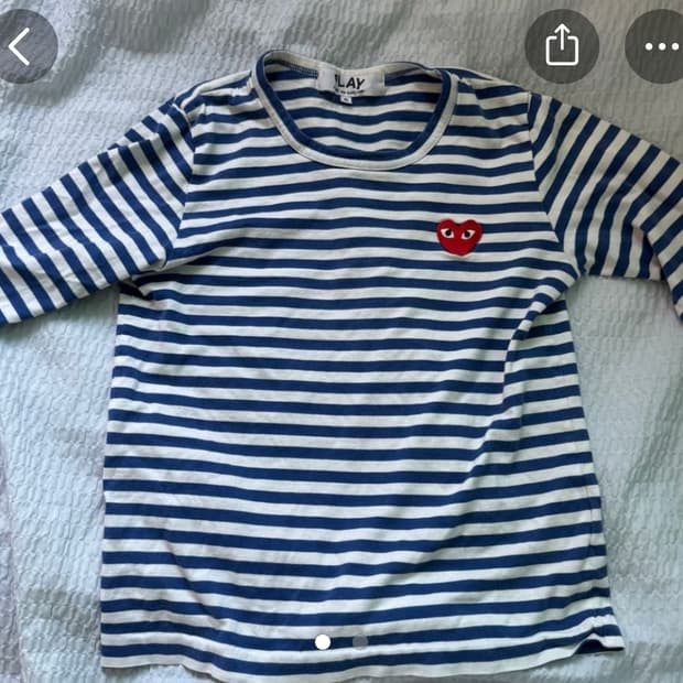 꼼데가르송 스트라이프 롱슬리브