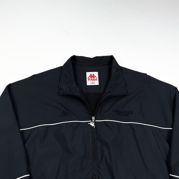 카파 블랙 나일론 자수 바람막이 자켓 (L)