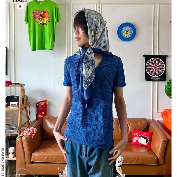 TORNADO MART Archive 1/2 Pleats T-Shirt