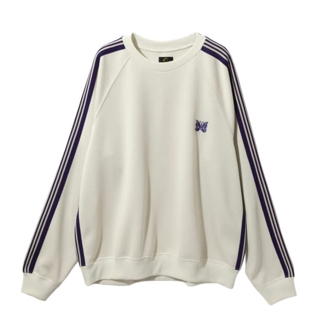 니들스 폴리 스무스 트랙 크루넥 ice white XL 사이즈