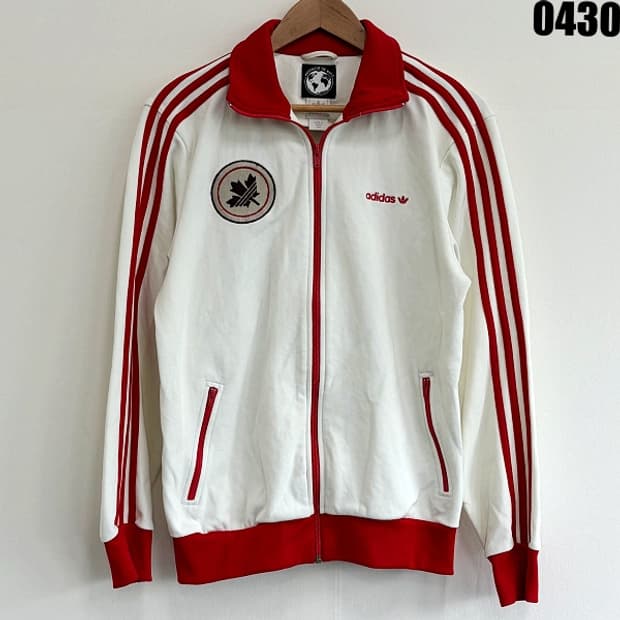 아디다스 오리지널 캐나다 트랙탑 져지 화이트 레드 100 0430