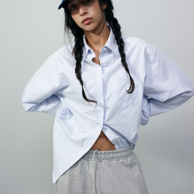 Ribbonbit 리본빛 Oxford shirt 셔츠 블루 지나정픽