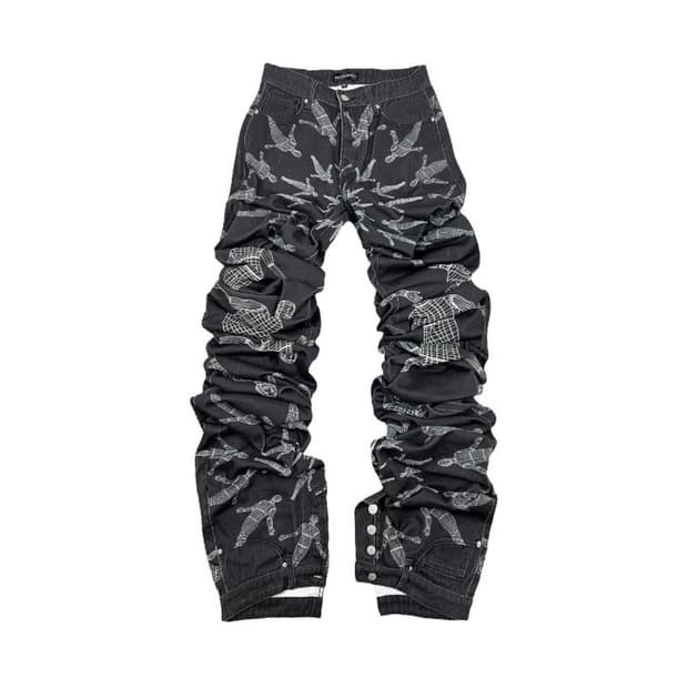 [급처] SURGERY x UNBORN SOCIETY 롱 더블 진 블랙