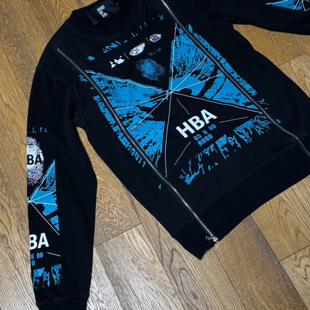 Hood By Air 지퍼 스웻 셔츠 xl 사이즈 HBA 맨투맨 롱슬리브