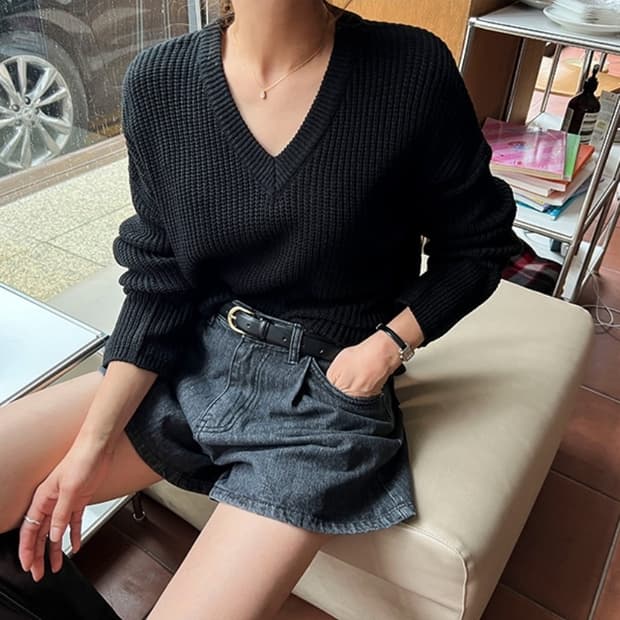 난닝구 블랙니트