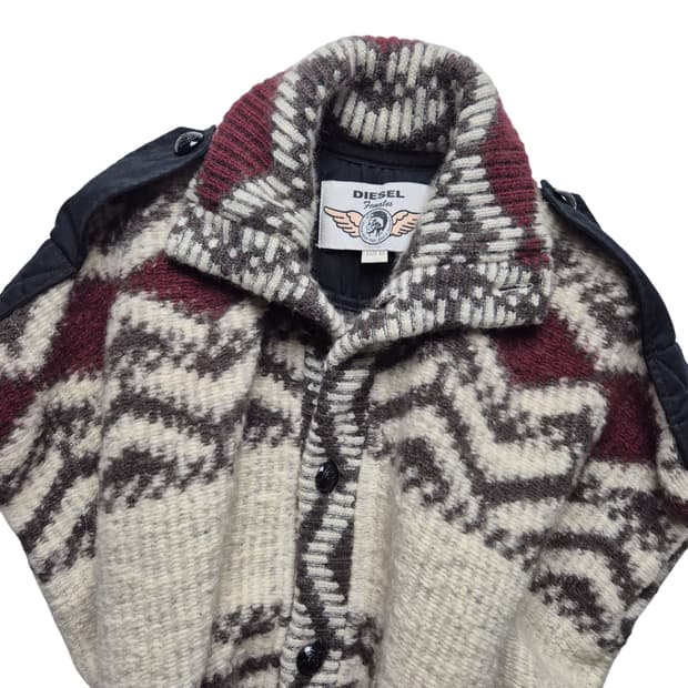 [XS] 디젤 패턴 울 베스트 자켓