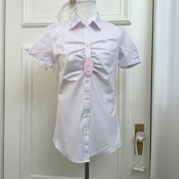 pink lavender shirring basic half shirt