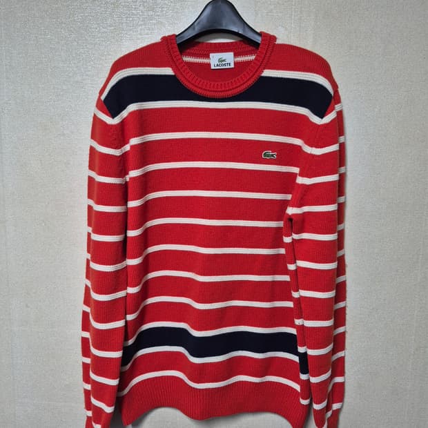 라코스테 2도 스트라이프 풀오버 니트