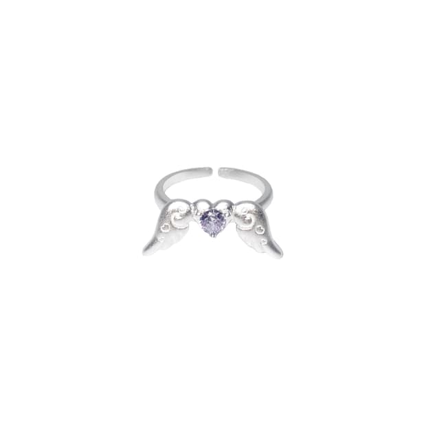 ShaSha guardian angel silver ring